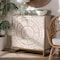 Baxton Studio Ercilia Modern Bohemian White and Rustic Brown Mother of Pearl Storage Cabinet 240-13470-ZORO - alternate 3